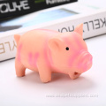 Rubber Dog Toy Squeaky Chew Toys Pig Shape